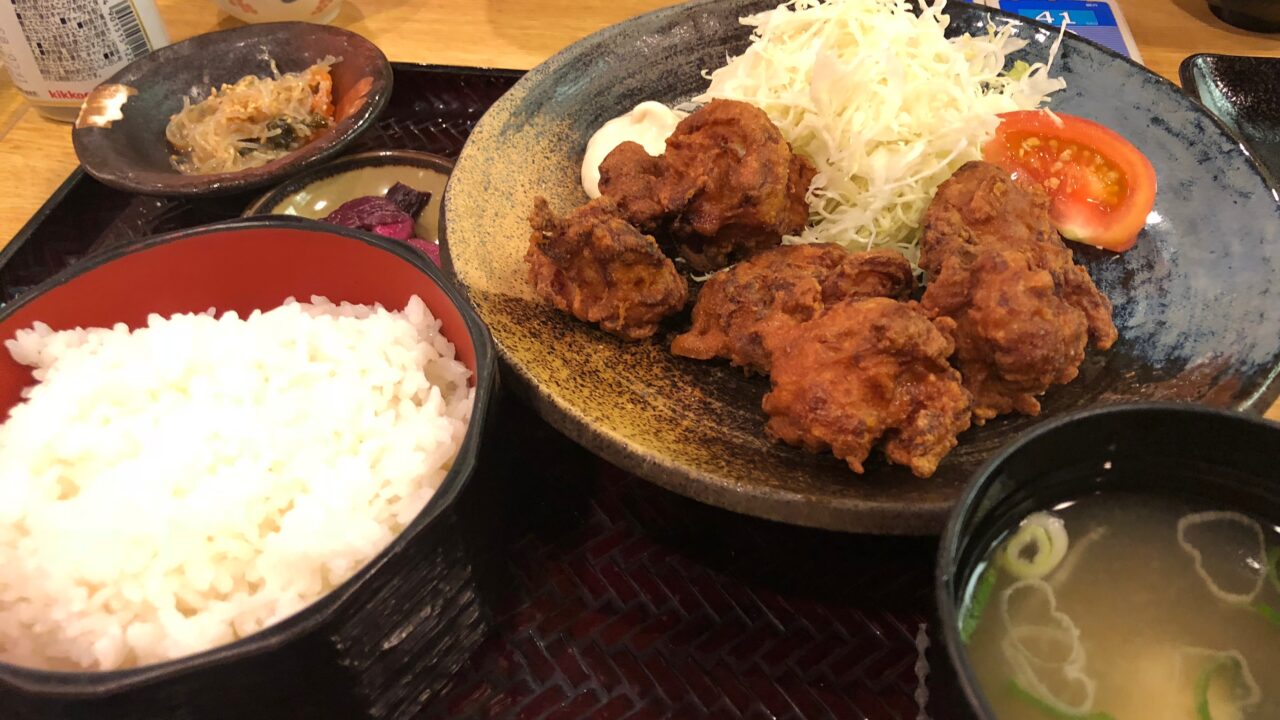 よみうりランド 丘の湯_から揚げ定食